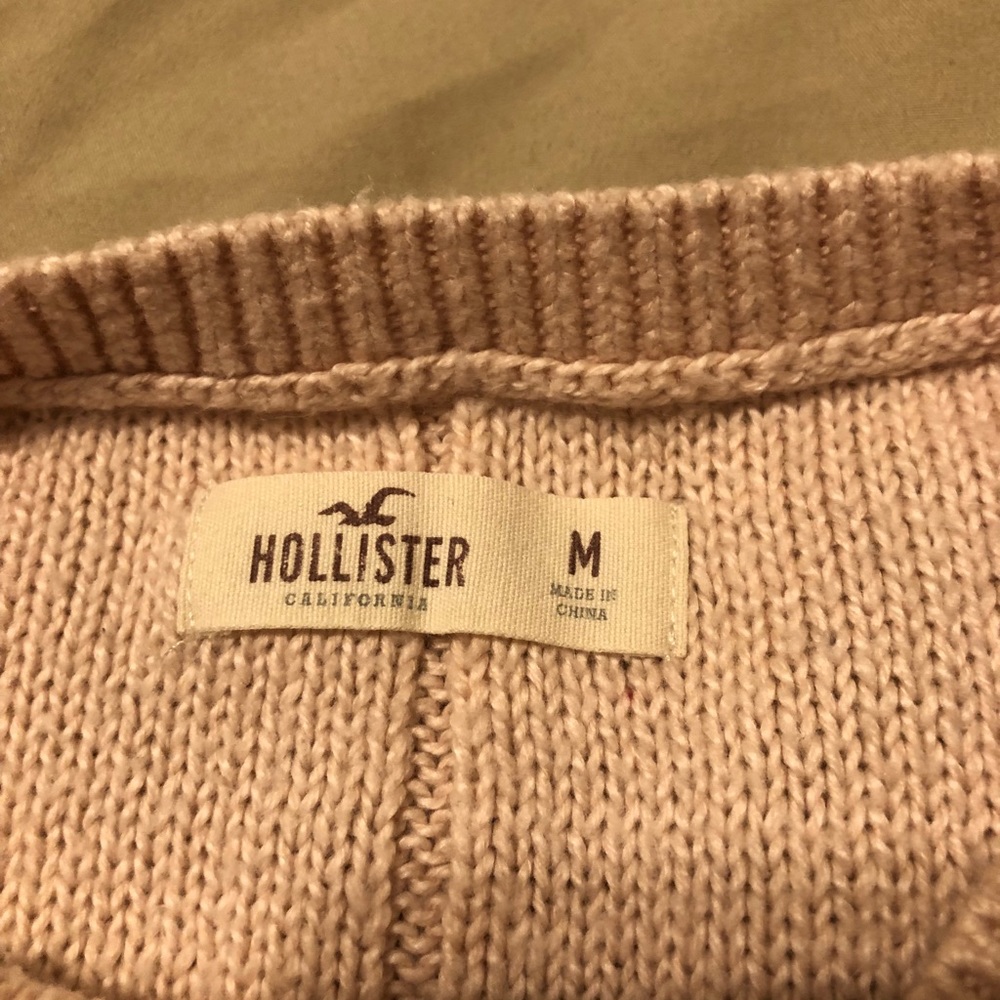 Pink Hollister cut out sweater